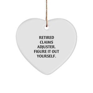 Claims Adjuster Heart Ornament Gifts from Men to Women Friends for Christmas Unique - Image 1