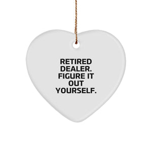 Funny Dealer Heart Ornament Gifts from Men to Women Friends Coworkers Family for Christmas Unique Presents - Image 1
