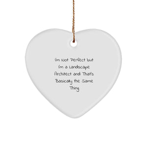 Landscape Architect Gifts, Unique Heart Ornament, Funny Quote, Christmas Memorable Presents for Friends, Coworkers, Family - Gifts from Men, Women, Friends, Coworkers, Family - Image 1
