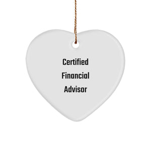 Funny Financial Advisor Gifts from Men to Women, Heart Ornament for Christmas Unique Gifts, 'A Financial Advisor is Like a Heart, Always Beating with Passion and Care' Gifts for Financial Advisor - Image 1