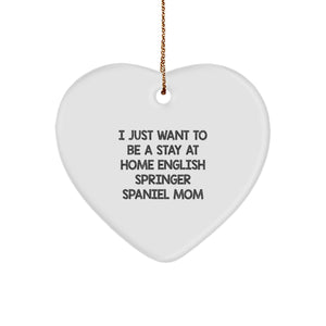 English Springer Spaniel Dog Mom Gifts from Friends, Heart Ornament for English Springer Spaniel Dog Lovers, Christmas Unique Gifts - Image 1