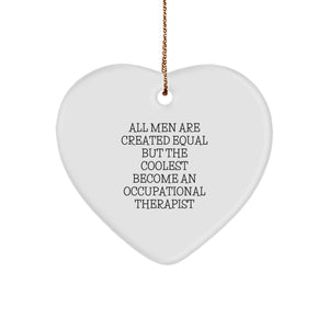 Funny Occupational Therapist Heart Ornament Gifts from Men for Christmas Unique Presents - Image 1