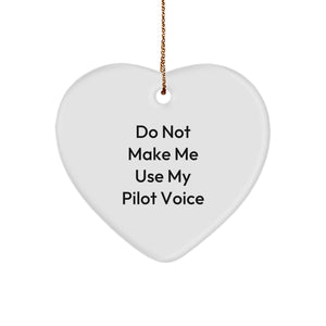 Pilot Heart Ornament Gifts from Friends for Family Christmas Unique Presents - Image 1