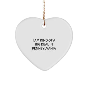 Pennsylvania Proud Heart Ornament, Funny Quote Gifts from Friends and Family for Men and Women, Unique Christmas Unique Gifts, I Am Kind Of A Prime Selection - Image 1