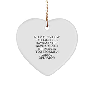 Crane Operator Gifts from Family - Inspirational Heart Ornament Christmas Unique Gifts for Crane Operator Men - Image 1