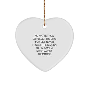 Funny Inspirational Gift for Respiratory Therapist, Heart Ornament, Gifts from Family, Christmas Unique Gifts for Respiratory Therapists - Image 1