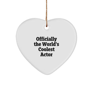 Funny Actor Heart Ornament Gifts from Friends for Actor Christmas Unique - Image 1