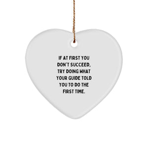 Gifts from Guide Enthusiasts, Funny Heart Ornament, Christmas Unique Gifts for Guide Lovers - Image 1