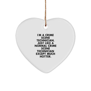 Funny Crime Scene Technician Gifts for Men and Women - Heart Ornament from Friends, Colleagues, Family - Unique Christmas Unique Gifts - Image 1