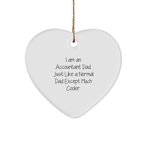 Funny Accountant Gifts for Men, Heart Ornament from Husband, Dads with a Twist, Perfect Christmas Unique Gifts - Image 1