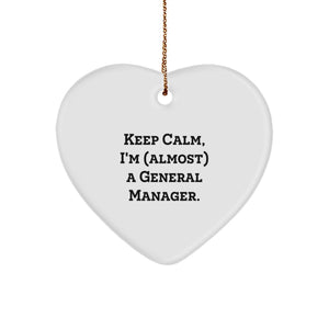 Funny General Manager Heart Ornament Gifts from Friends or Coworkers for Christmas Unique - Image 1