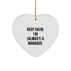 Funny Heart Ornament Gifts from Men to Manager Friends at Christmas - Image 1