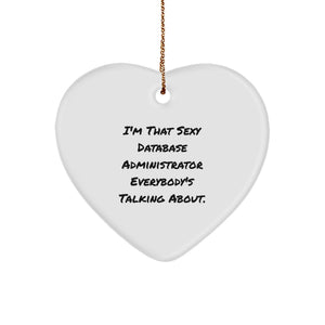 Sexy Database Administrator Gifts, Funny Heart Ornaments for Friends from Family, Men, Women, Coworkers, Christmas Unique Gifts - Image 1