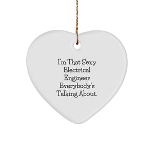 Sexy Electrical Engineer Heart Ornament Gifts from Friends to Electrical Engineer, Funny Christmas Unique Gifts - Image 1