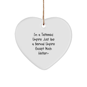 Funny Umpire Gifts for Men, Umpire Heart Ornament, Christmas Unique Gifts from Friends to Umpire Lover - Image 1