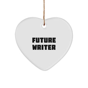 Funny Writer Heart Ornament Gifts from Family for Future Writers on Christmas Unique Gifts - Image 1