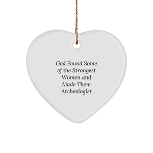 Gifts from Loved Ones for Archeologist Friends - Funny Archeologist Heart Ornament for Christmas Unique Gifts - Image 1