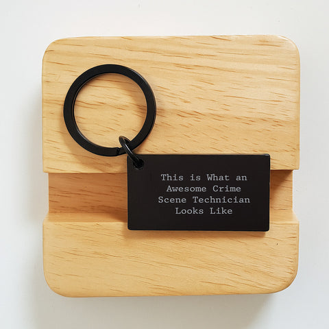 Image of Crime Scene Technician Keychain, Funny Quotes, Birthday Unique Gifts from Friends to Crime Scene Technician - Image 2