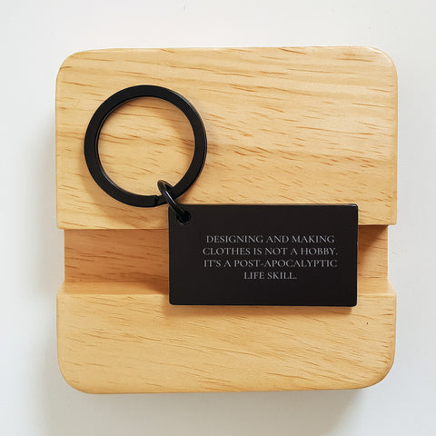 Image of Designing and Making Clothes Gifts for Men, Funny Keychain with Quote, Birthday Unique Presents from Friends or Family - 'Designing And Making Clothes Is Not A Hobby' - Image 2