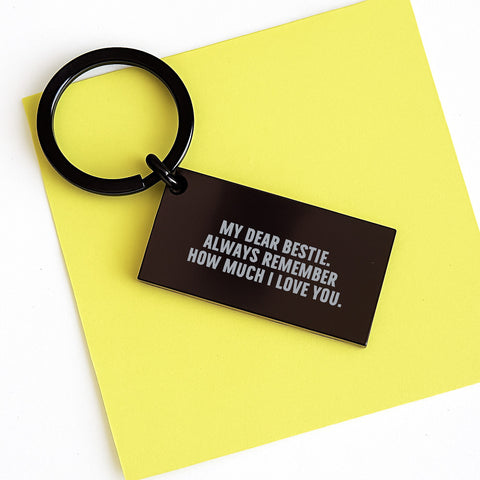 Image of Funny Bestie Keychain Gifts from Men - Inspirational Quote Keychain for Bestie, Unique Graduation Gifts for Women, Family, and Friends - Image 3