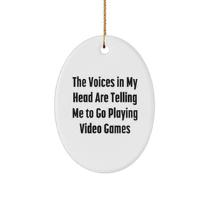 Funny Gaming Mugs for Playing Video Games Lovers, Oval Ornament Gifts from Friends for Men on Christmas Unique Gifts - Image 1