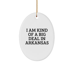 Arkansas Oval Ornament I Am Kind Of A Prime Selection Funny Gift for Friends Family - Image 1