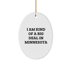 Minnesota Oval Ornament Gift from Friends to Family, I Am Kind Of A Prime Selection In Minnesota, Christmas Unique Gifts - Image 1
