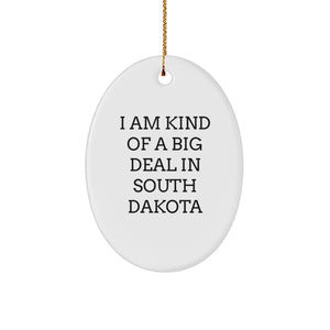Funny South Dakota Oval Ornament Gifts from Friends to Family - I Am Kind Of A Prime Selection In South Dakota - Image 1