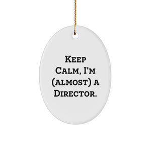 Funny Director Oval Ornament Gifts from Men to Friends, Inspirational Gift for Director, Christmas Unique Gifts - Image 1