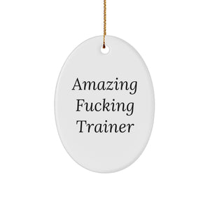 Funny Trainer Oval Ornament Gifts from Friends for Men Women Christmas Unique - Image 1