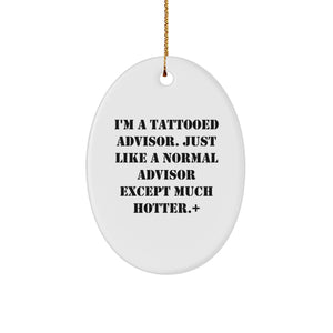 Funny Advisor Oval Ornament - Gifts from Friends to Advisor, Perfect for Christmas Unique Gifts, Oval Ornament for Advisor Lover - Image 1