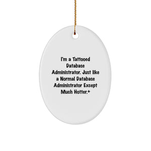 Funny Database Administrator Oval Ornament Gifts from Friends for Men - Unique Christmas Unique Gifts for Database Administrators - Image 1