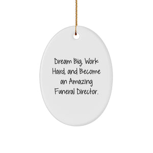 Inspirational Funeral Director Oval Ornament Gifts from Friends and Family for Christmas Unique Keepsakes - Image 1