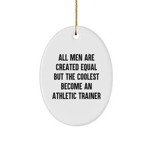Funny Athletic Trainer Gifts from Men, Unique Oval Ornament for Christmas - Image 1