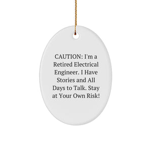 Electrical Engineer Oval Ornament Gifts from Friends, Family, or Coworkers - Humorous Christmas Decorations for Electrical Engineer Home or Office - Image 1