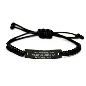 Unique Aircraft Mechanic Rope Bracelets Gifts from Men to Sons on Mother's Day - Funny Dad Quote - Image 1