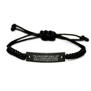 Registered Nurse Gifts, Funny Quote Rope Bracelet for Registered Nurse, Gifts from Friends, Unique Graduation Gifts for Her - Image 1