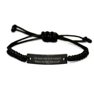 Funny Actuary Gifts, God Found Some Of The Strongest Women And Made Them Actuary Rope Bracelet for Graduation, Gifts from Friends and Family for Actuary - Image 1