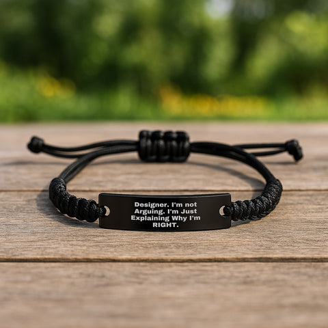 Image of Designer Rope Bracelte Gifts for Men 'I'm Not Arguing. I'm Just Explaining Why I'm Right.' from Friends - Image 2