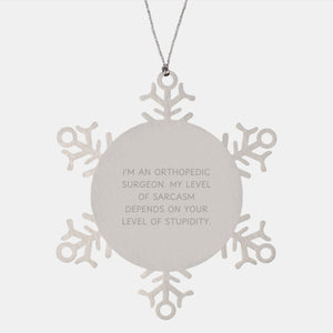 Orthopedic Surgeon Gifts, Funny Snowflake Ornament from Men to Colleagues, Unique Christmas Memorable Presents for Orthopedic Surgeon Friends - Image 1