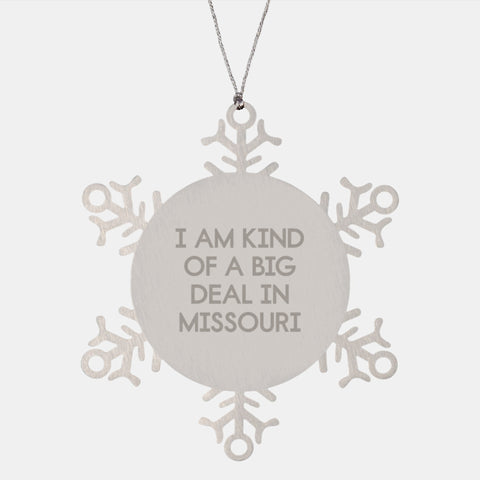 Image of Funny Missouri Snowflake Ornament Gifts from Friends and Family for Missouri Men and Women, Cute Christmas Unique Gifts - Image 1