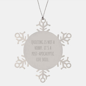 Quilting Enthusiast Snowflake Ornament Gifts from Friends and Family for Christmas - Image 1