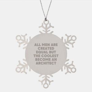 Architect Gifts for Men Funny Snowflake Ornament from Family, Unique Christmas Unique Gifts for Friends - Image 1
