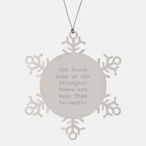 Rescue Worker Gifts from Men - Funny Snowflake Ornament for Christmas - Image 1