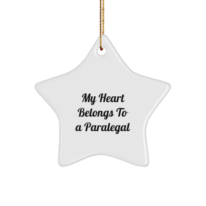 Funny Paralegal Christmas Star Ornaments Gifts for Paralegal from Friends, Coworkers, Family - Image 1