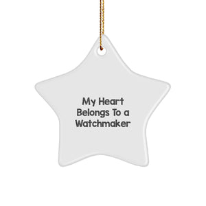 Funny Watchmaker Gifts from Friends for Watchmaker Star Ornament Men Christmas Unique Gifts - Image 1