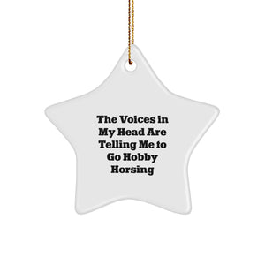 Hobby Horsing Inspiration Gifts from Friends and Family for Christmas - Funny Star Ornament - Image 1