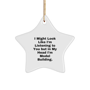 Funny Model Building Gifts from Friends and Family - Star Ornament for Christmas - Image 1