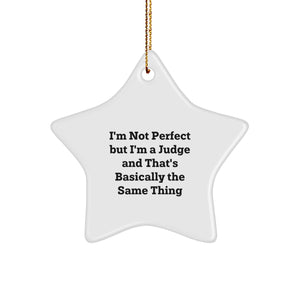 Judge Star Ornament, Funny Quote Gifts for Judge, Christmas Unique Gifts from Men to Judge - Image 1