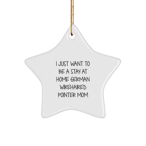 German Wirehaired Pointer Dog Gifts, Funny Star Ornament, Gifts from Men to German Wirehaired Pointer Dog Mom, Inspirational Christmas Decorations - Image 1